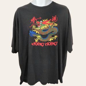 Vintage Embroidered Dragon Hong Kong T Shirt Mens XL